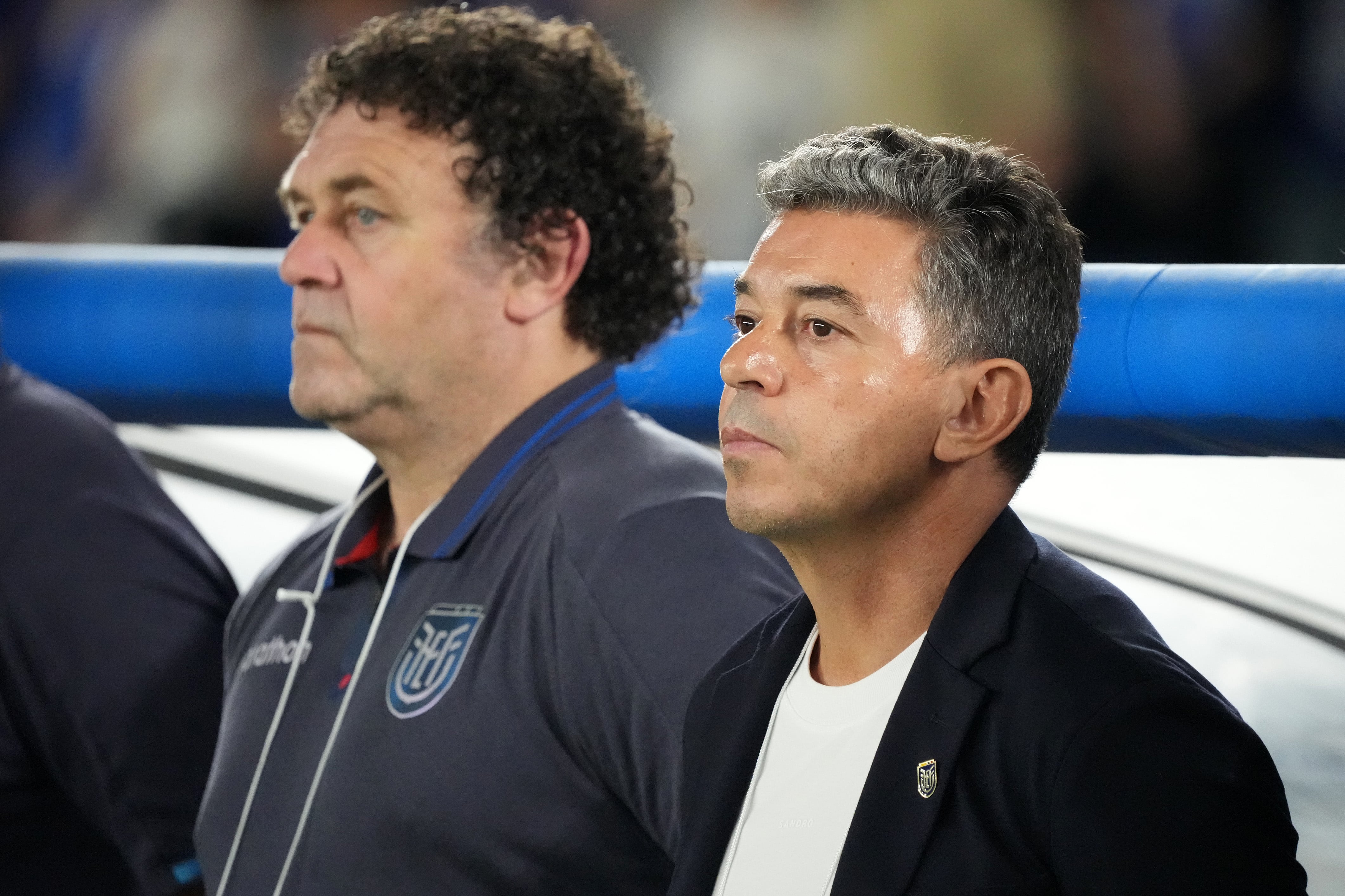 YOKOHAMA, JAPAN - OCTOBER 01: Marcelo Gallardo, Head Coach of Ecuador, looks on during the international friendly match between Japan and Ecuador at International Stadium Yokohama on October 01, 2026 in Yokohama, Kanagawa, Japan. (Photo by Koji Watanabe/Getty Images)