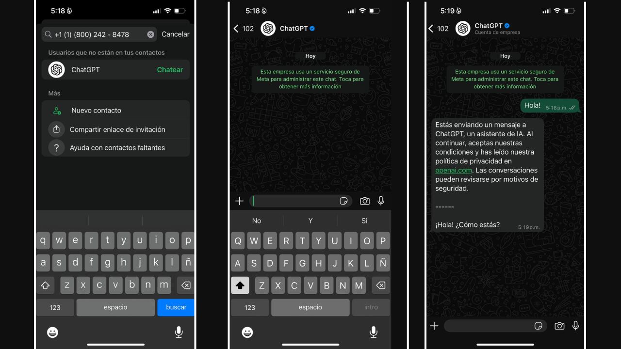 WhatsApp cuenta con diferentes opciones de IA.