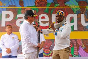 El presidente Gustavo Petro estuvo en San Basilio de Palenque en el  acto de reconocimiento del Consejo Comunitario Ma-Kankamaná como sujetos de Reparación Integral.