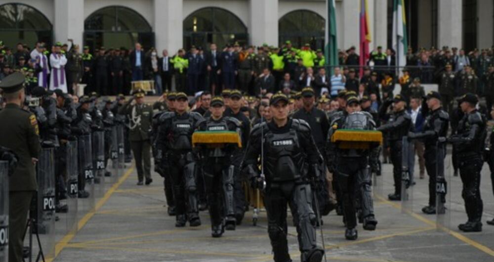 Despedida de policía asesinado en Caquetá.