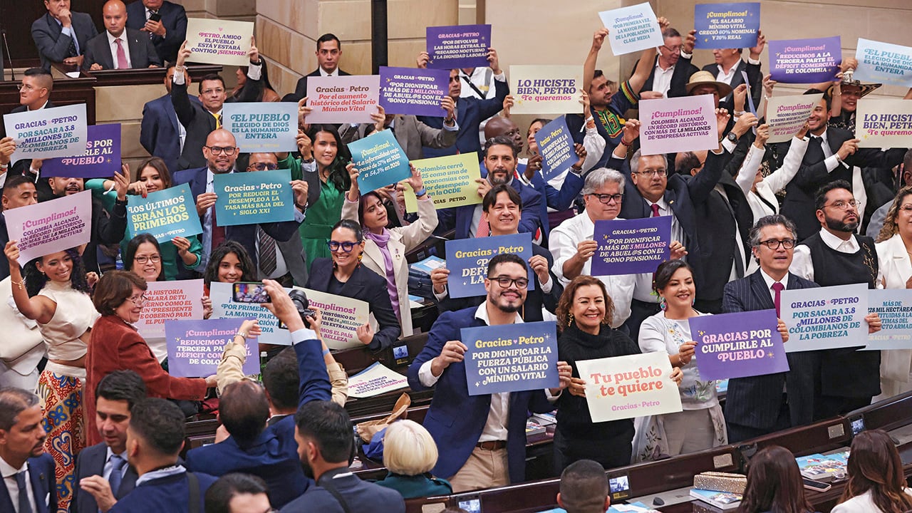 Bancada del Pacto Histórico en el Congreso de la República el 20 de julio del 2026.