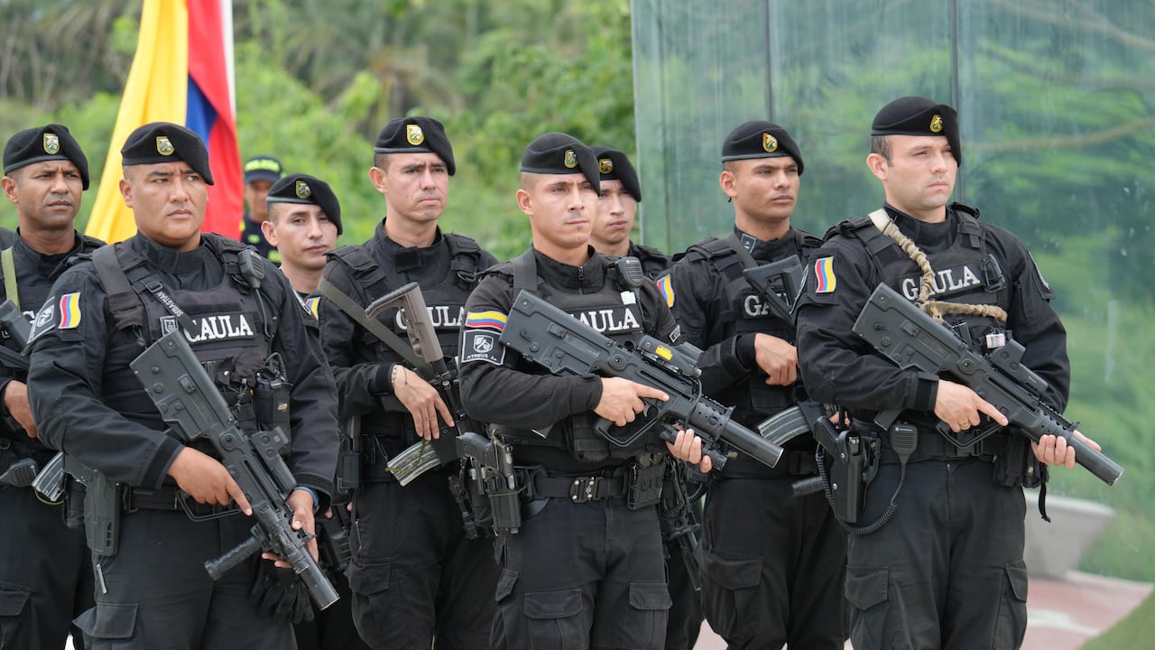 Hombres del grupo Élite del Gaula de la Policía de Barranquilla.