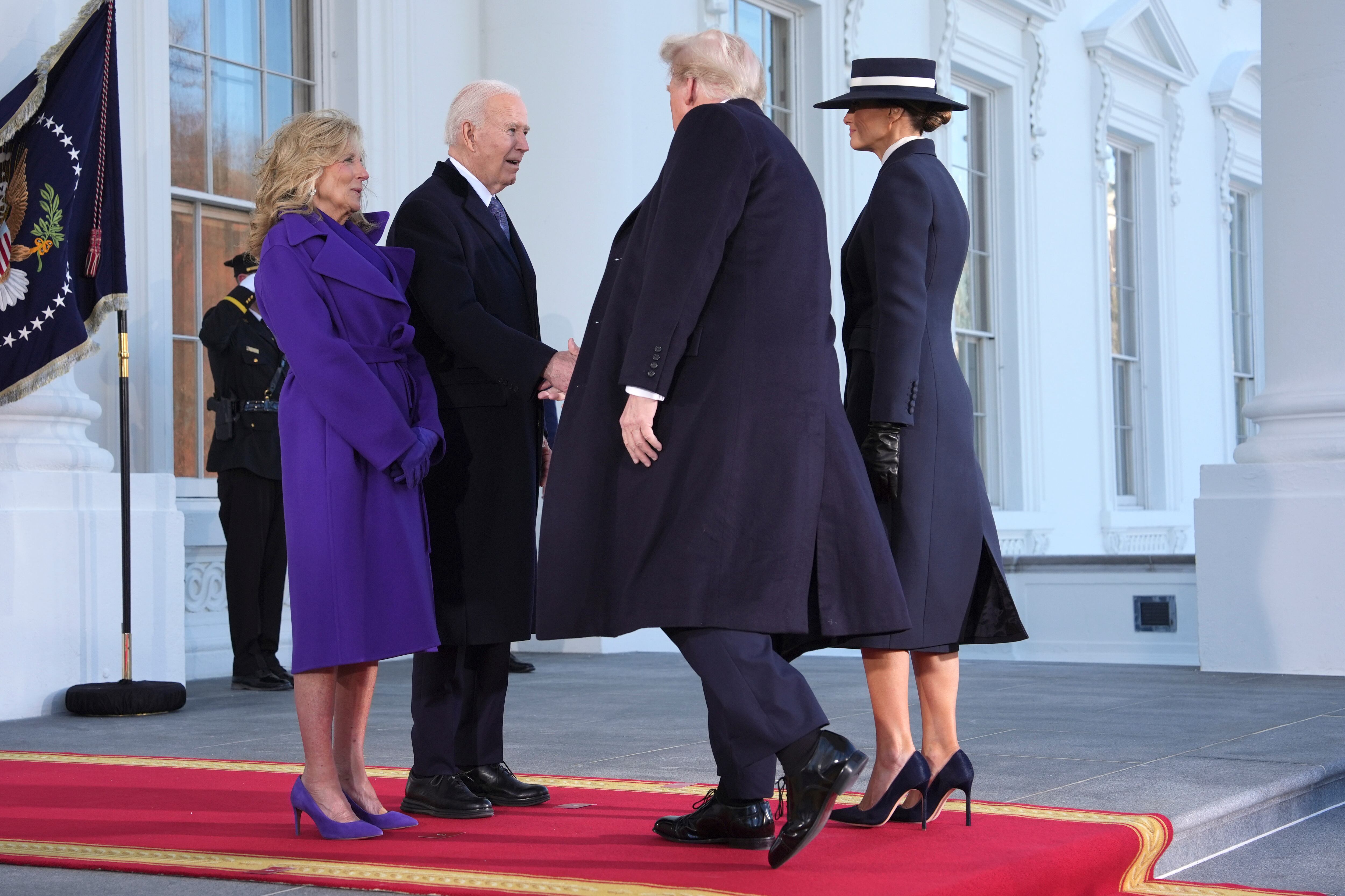 Donald Trump con Joe Biden