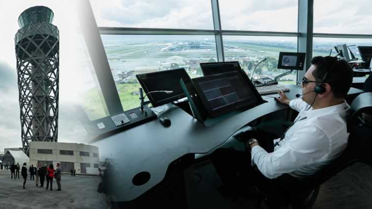 La nueva torre de El Dorado por fuera y por dentro. El travesaño horizontal es protagonista en la foto de la derecha.