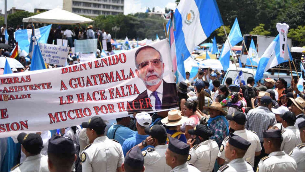 Estudiantes universitarios encabezan las marchas contra el Gobierno de Jimmy Morales.