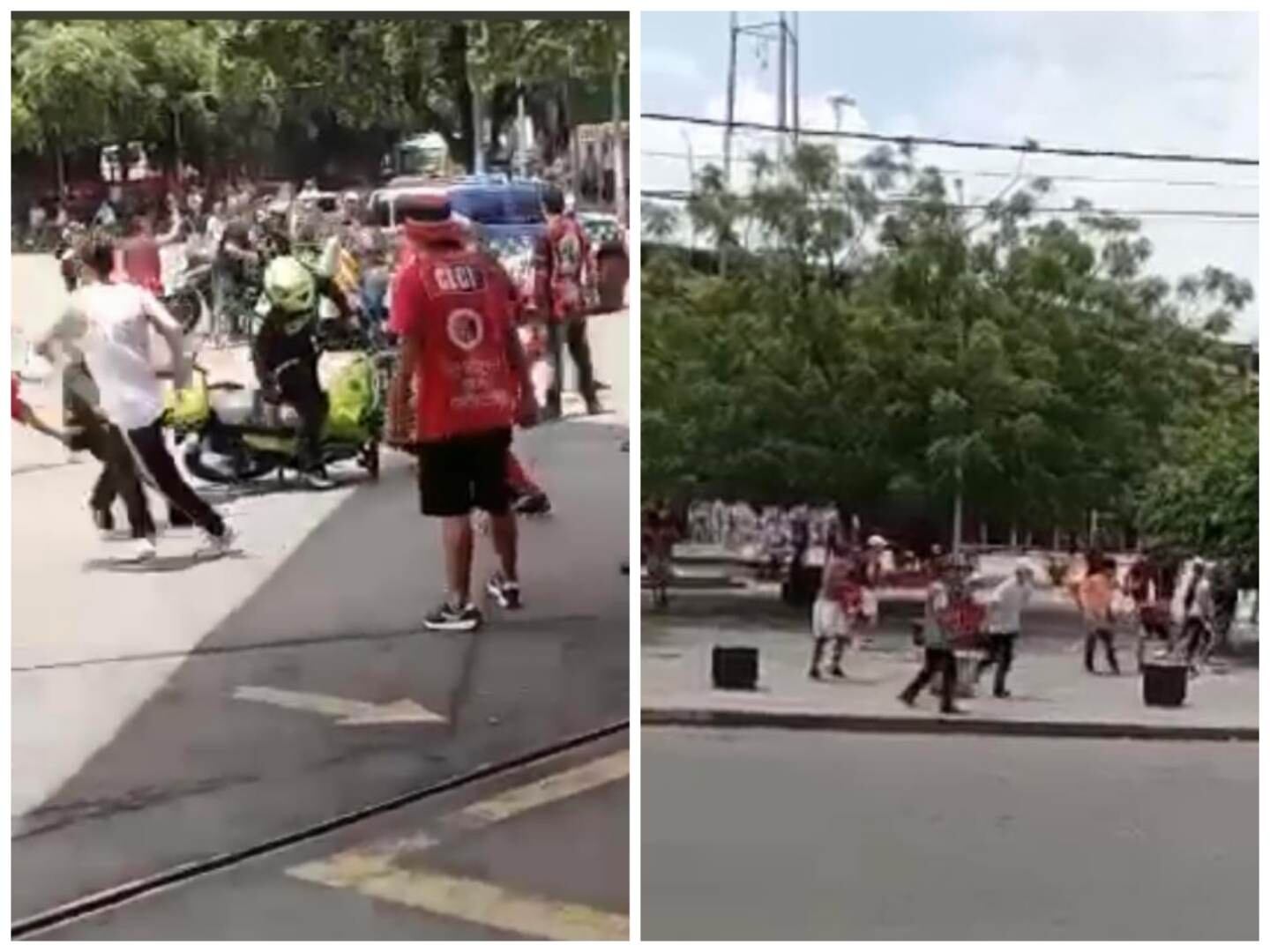 La comunidad grabó la riña.