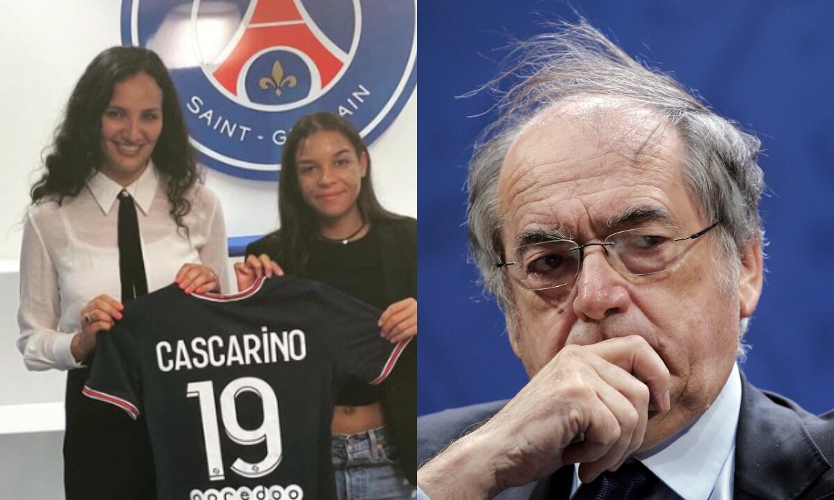 Sonia Souid y Noël Le Graët. Foto: Instagram Sonia Souid//AP/Christophe Ena