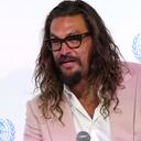Jason Momoa presente en Lisboa, Portugal, en la conferencia sobre la protección de los océanos