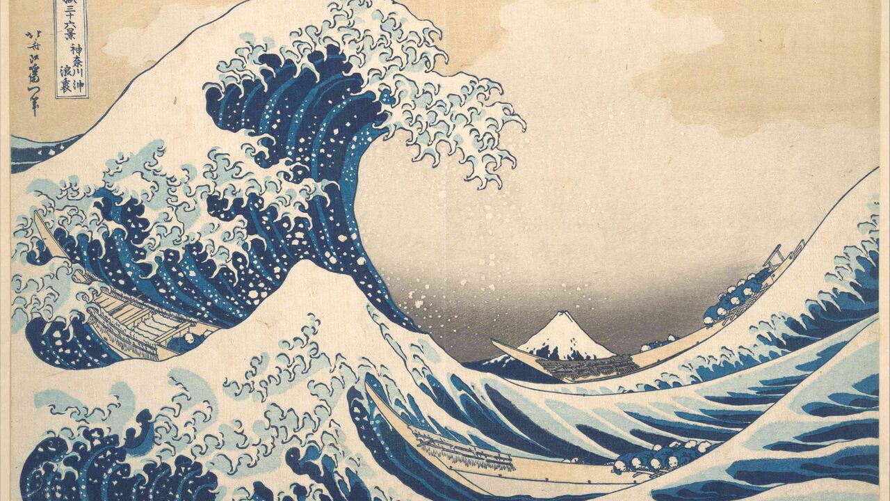 La gran ola de Kanagawa, de la serie 36 vistas del monte Fuji, ca. 1830–32.