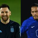 Lionel Messi y Virgil van Dijk. Argentina vs. Países Bajos. Qatar 2022.