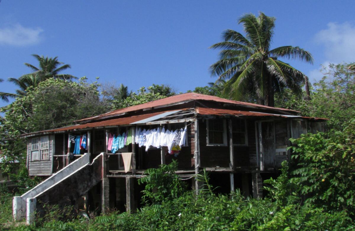 Este es un modelo típico de las casas de los raizales en San Andrés.