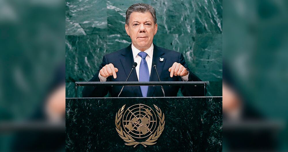 El expresidente Santos.