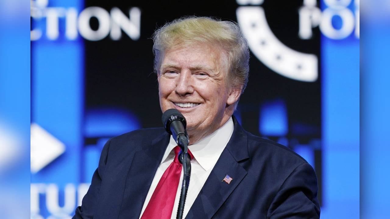 El expresidente Donald Trump en un evento en Phoenix, el 24 de julio del 2021. (Foto AP/Ross D. Franklin)