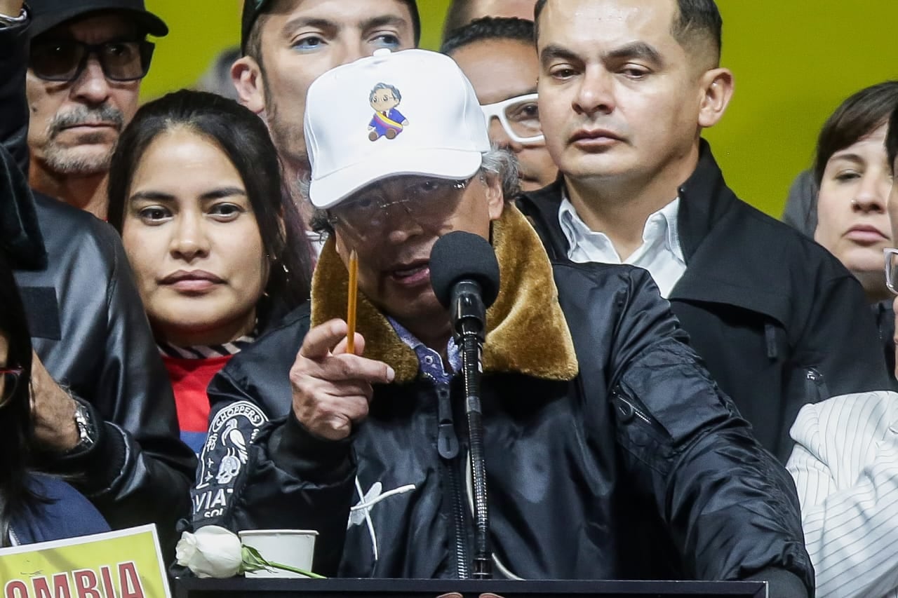 Presidente Gustavo Petro, desde la Plaza de Bolívar.