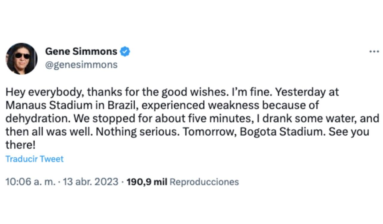 Así expresó Gene Simmons la solidaridad de sus fans