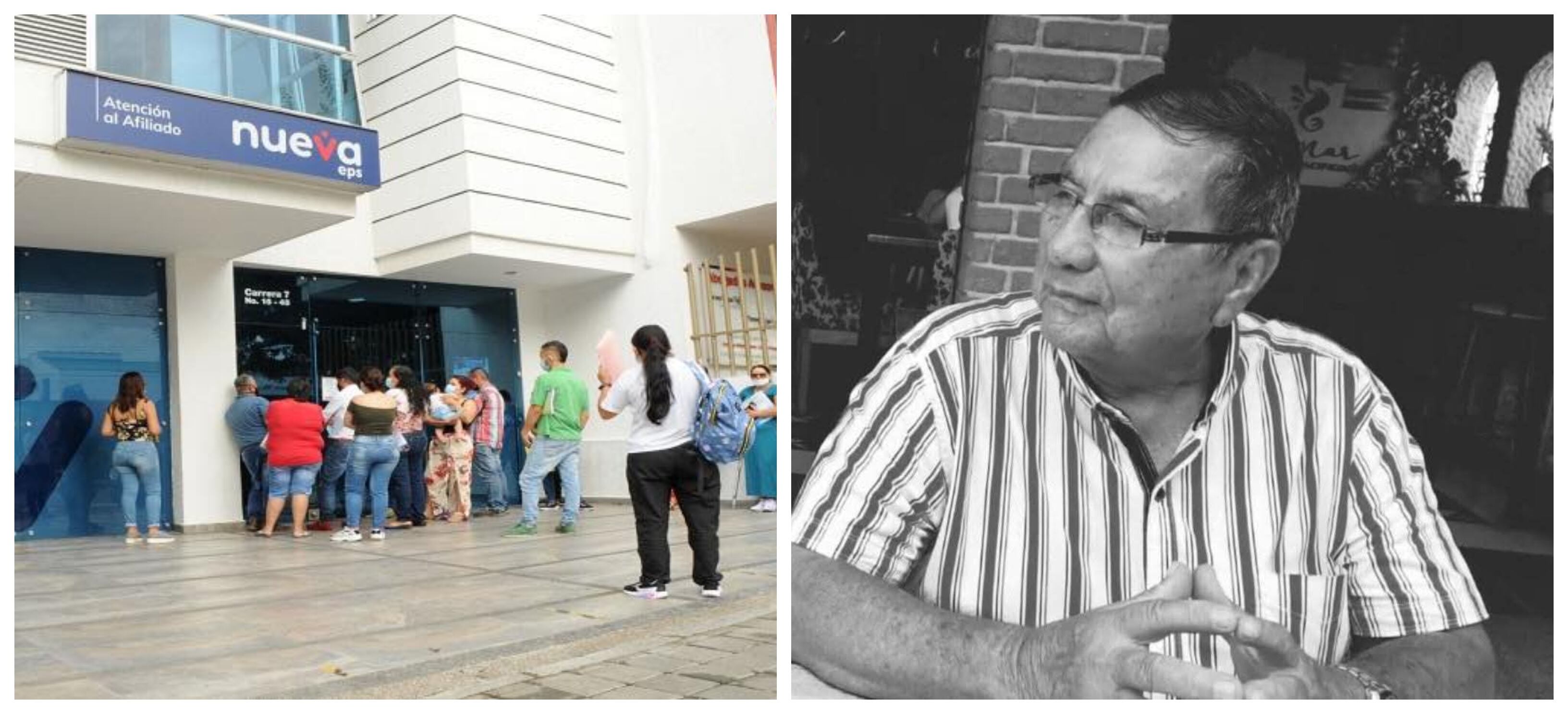 José Alberto Trujillo Perdomo, de 73 años, sufrió un infarto mientras esperaba atención en la nueva EPS en Neiva.