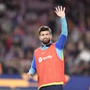 Pique es títular en su último partido como futbolista profesional (Photo by Josep LAGO / AFP)