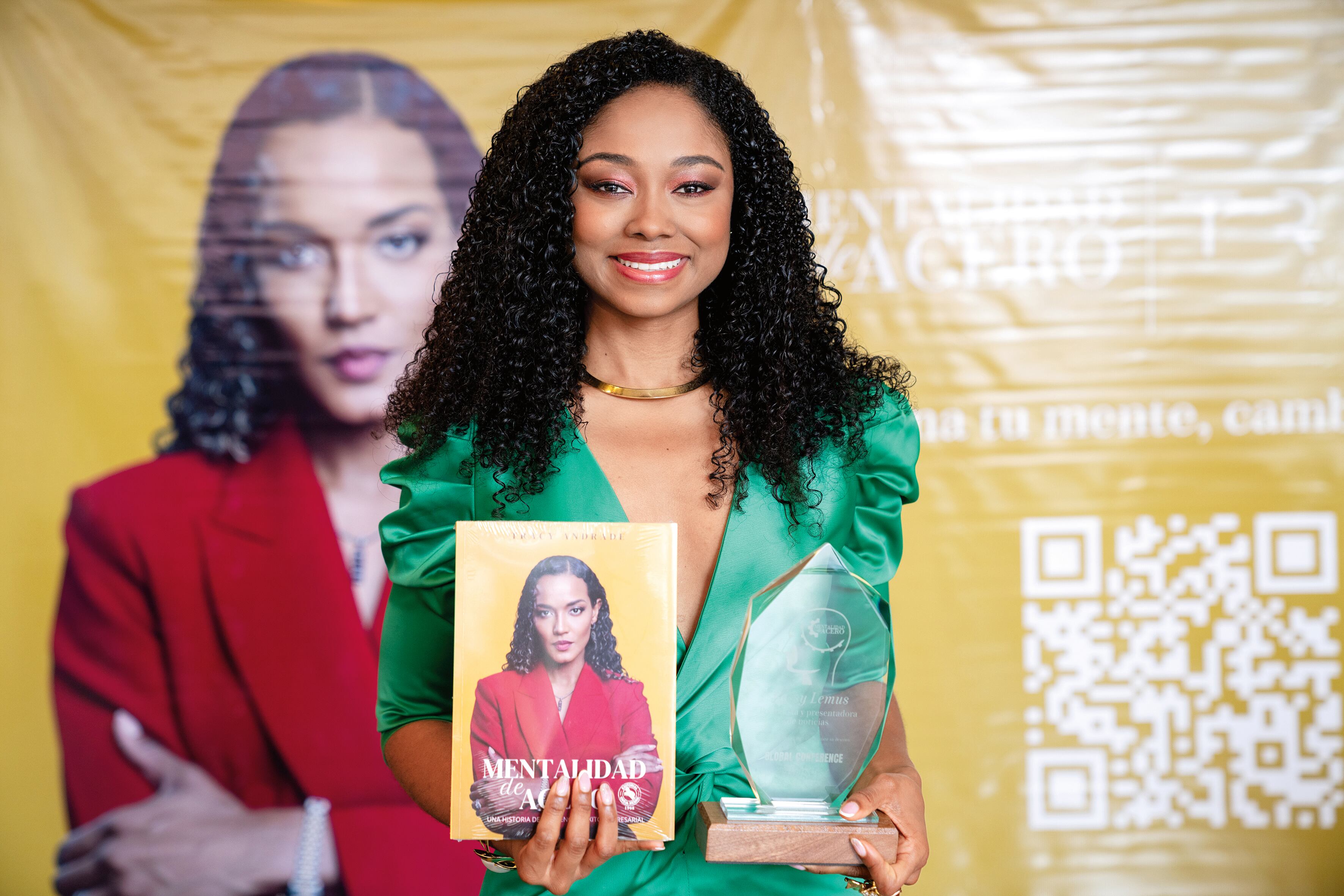 Rossy Lemos, periodista y presentadora de Noticias RCN, en el evento de Mentalidad de Acero Global Conference en Cali.