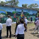 Mural homenaje víctimas minas antipersonal en Puerto Asís en el departamento de Putumayo.