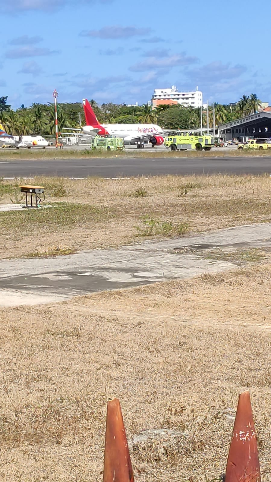 El avión regresó y aterrizó de emergencia