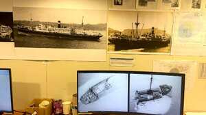 This undated handout photo received on April 22, 2023 from the Silentworld Foundation shows images of the Montevideo Maru, a World War II Japanese transport ship, on a screen during the search for the ship. - Deep-sea explorers said on April 22 they had located the wreck of a World War II Japanese transport ship, the Montevideo Maru, which was torpedoed off the Philippines killing nearly 1,000 Australians aboard. (Photo by Handout / Silentworld Foundation / AFP) / RESTRICTED TO EDITORIAL USE - MANDATORY CREDIT "AFP PHOTO / SILENTWORLD FOUNDATION" - NO MARKETING NO ADVERTISING CAMPAIGNS - DISTRIBUTED AS A SERVICE TO CLIENTS