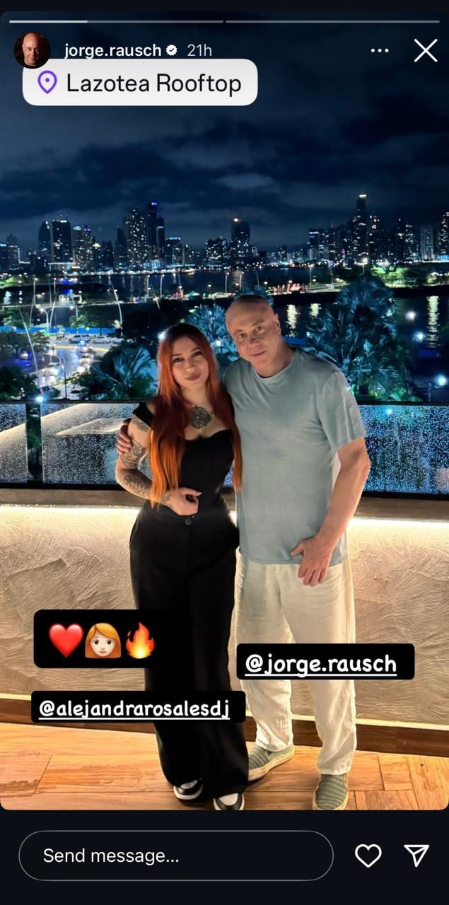 El chef Jorge Rausch presumió a su nueva pareja la DJ Alejandra Rosales.