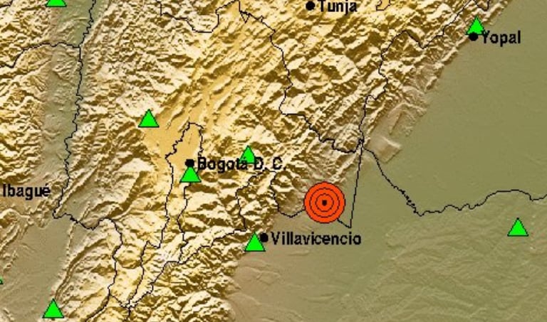 Sismo en Paratebueno el martes 17 de junio.