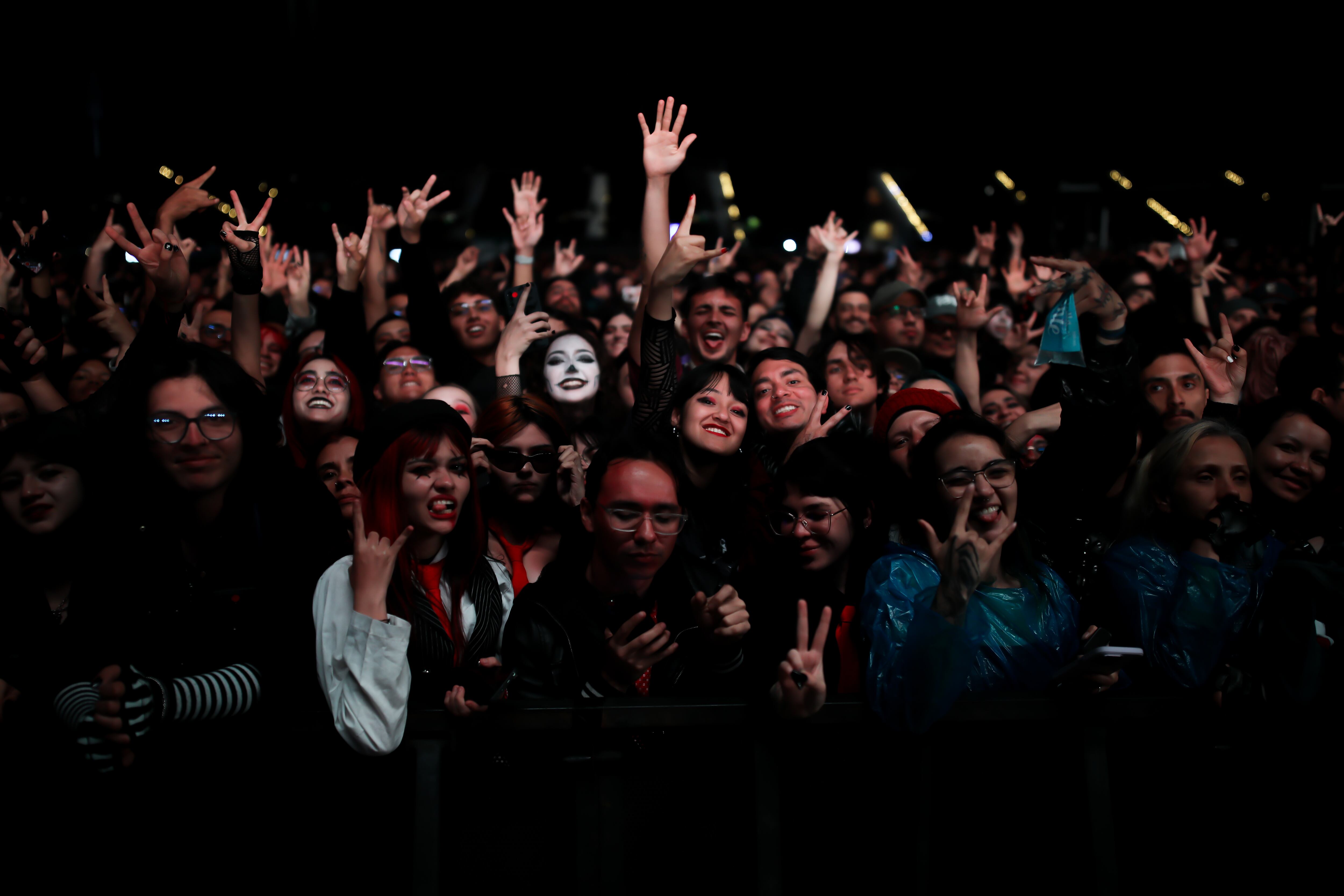 My Chemical Romance en el Vive Claro de Bogotá, Febrero 10, 2026. La primera visita de estos reyes del emo no decepcionó a nadie. Foto: Esteban Vega La-Rotta