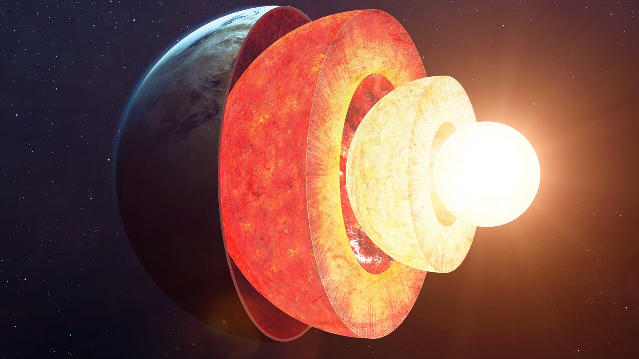 Estructura del núcleo terrestre. Elementos de esta imagen proporcionada por la NASA.