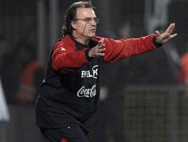 Marcelo Bielsa al mando de la Selección de Chile.
