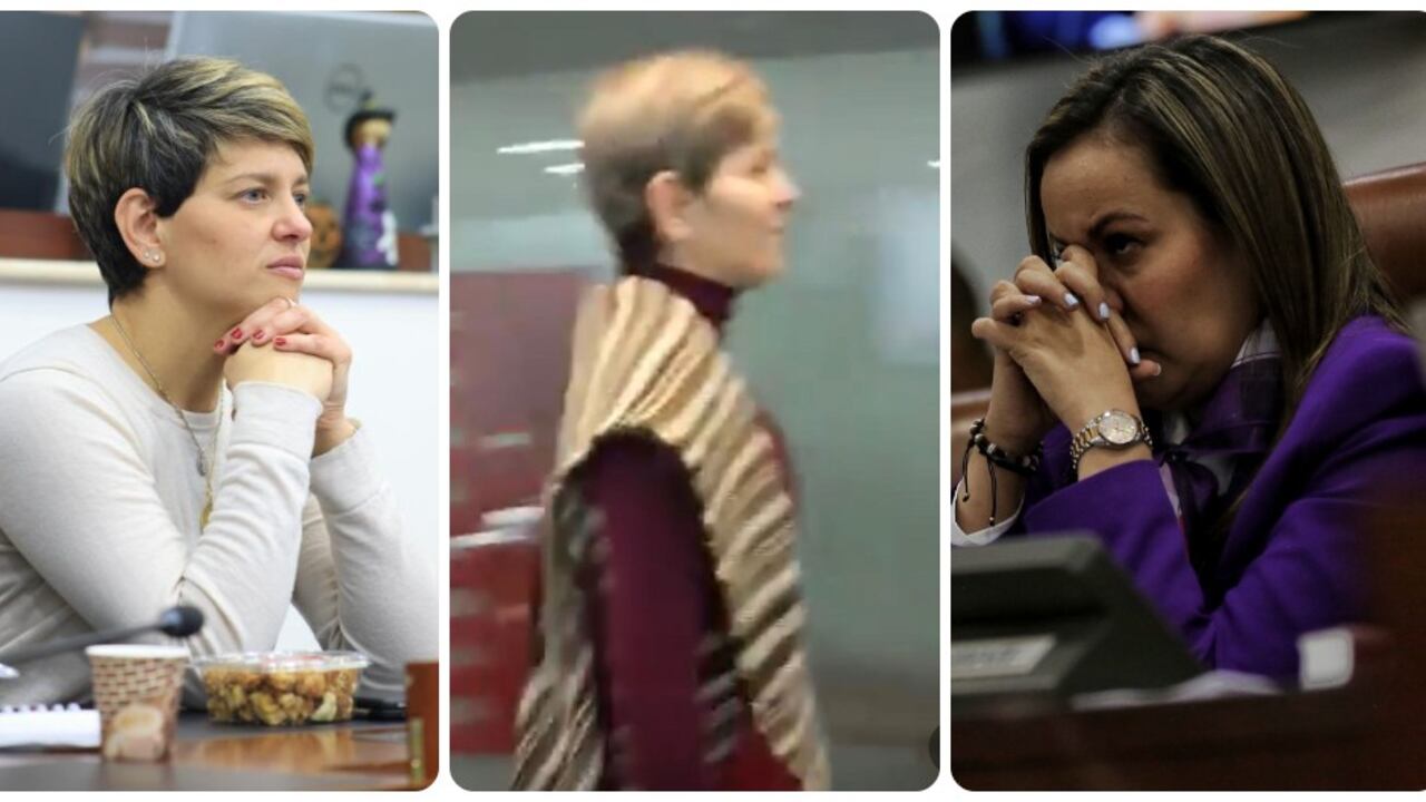 Verónica Alcocer en noviembre de 2022, la primera dama este 18 de abril y la ministra de Salud, Carolina Corcho.