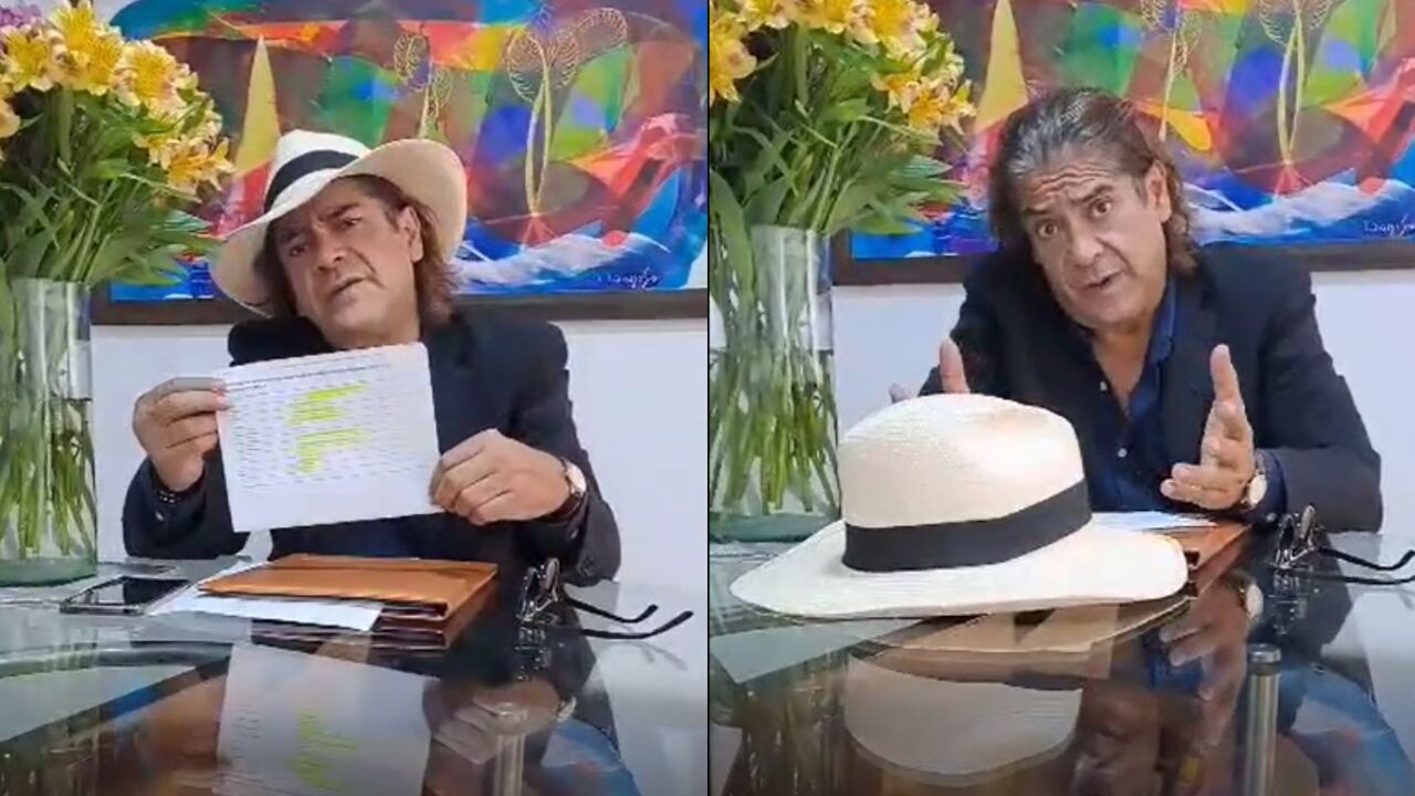 Víctor Cabrera haciendo declaraciones en medio de un video publicado en Instagram. Tomado de @victorcabrerap_