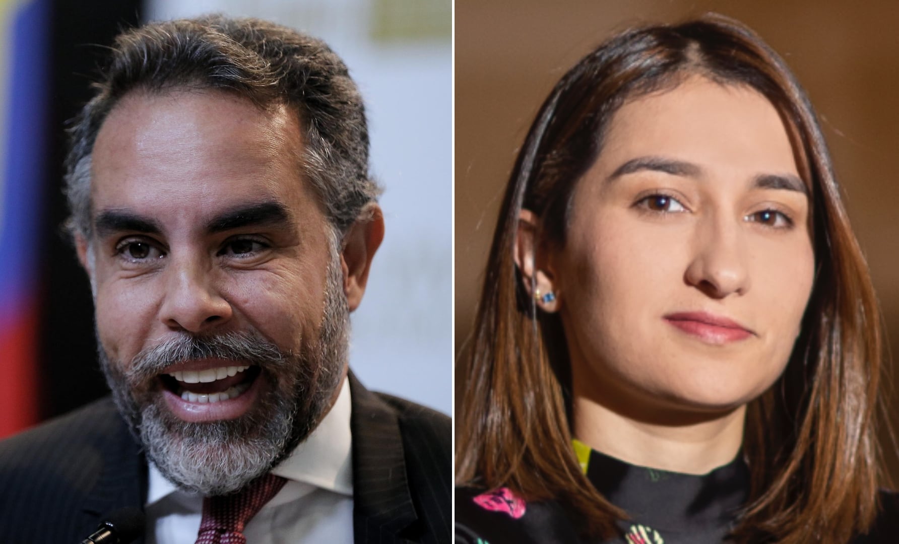 El embajador en Venezuela, Armando Benedetti y la jefa de Gabinete, Laura Sarabia.