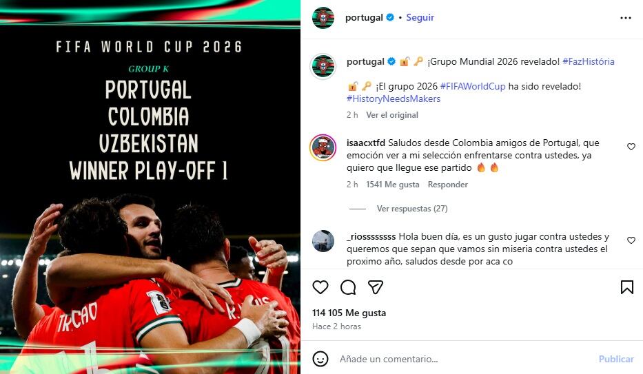 Pantallazo X: @portugal