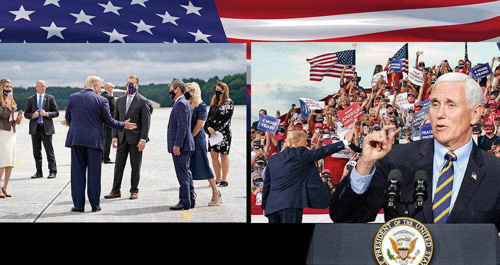 Tanto Trump como su entorno han demostrado una indiferencia preocupante ante la pandemia, al congregar mítines para los fanáticos del magnate. Con la obligación de guardar cuarentena en la Casa Blanca, su campaña electoral quedó truncada. El vicepresidente Mike Pence salió negativo en la prueba.  