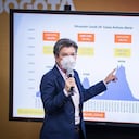 Alcaldesa Claudia López anunciando las conclusiones del nuevo comité epidemiológico en Bogotá.