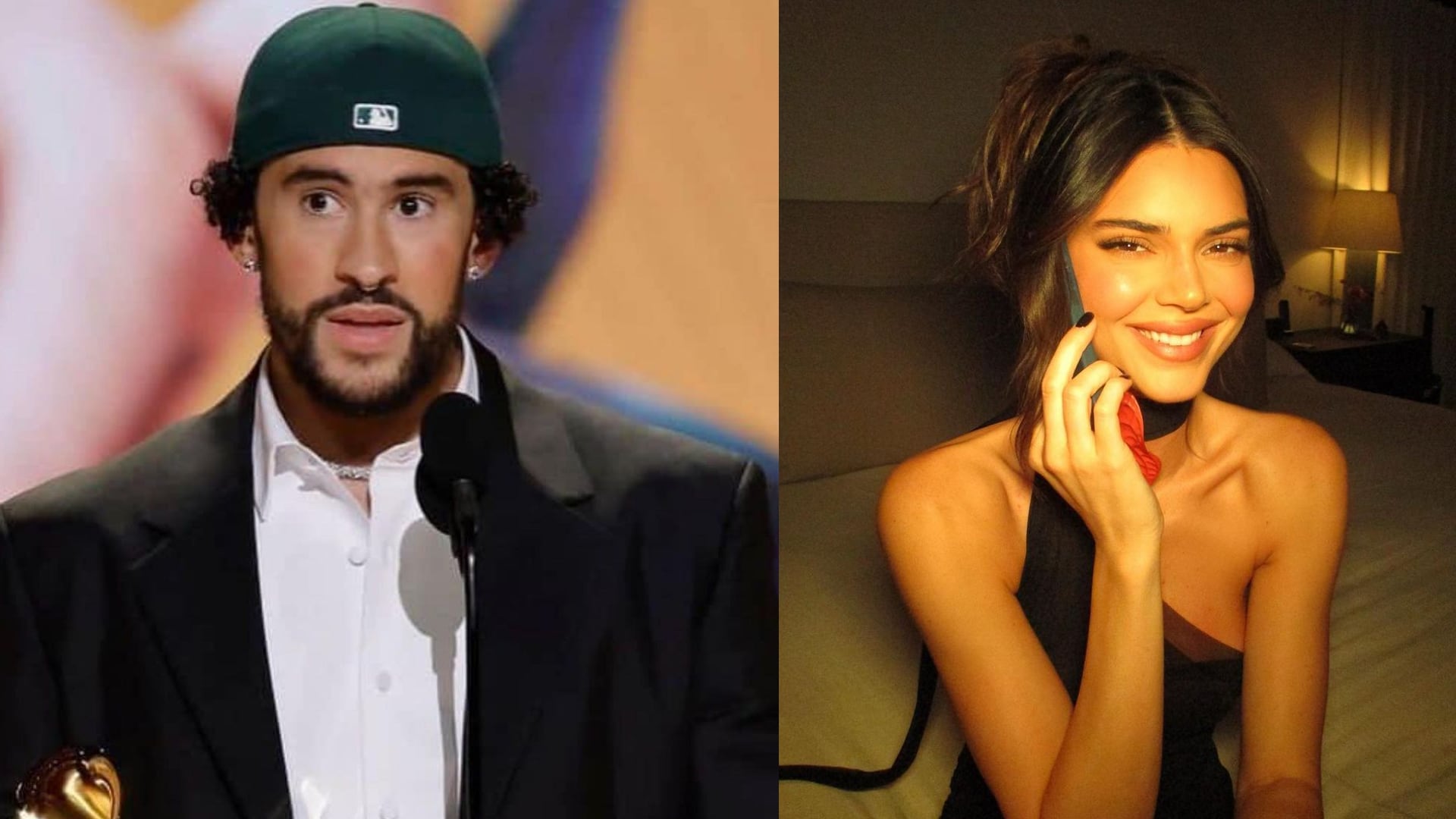 El cantante y la modelo estaría iniciando un romance. Fotos: Instagram @badbunnypr - @kendalljenner.