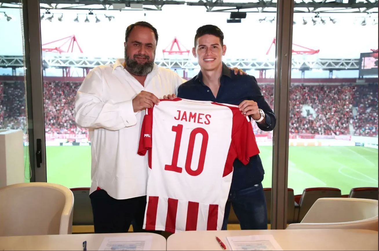 James Rodríguez se despidió del Olympiacos.