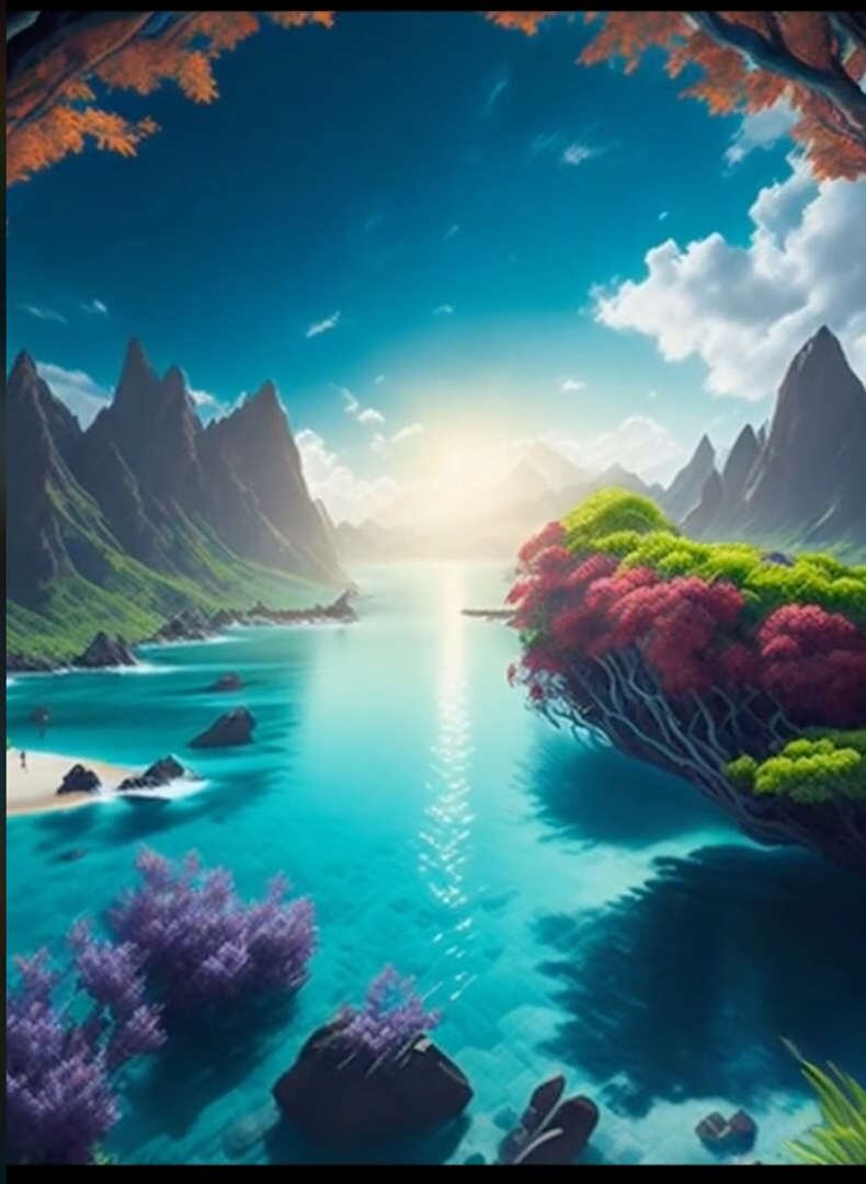 La inteligencia artificial de Midjourney crea dibujo sobre cómo imagina el lugar en donde está Dios.