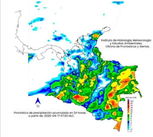 Pronóstico del tiempo viernes 17 de abril