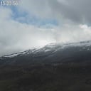 Así se ve el Volcán del Nevado del Ruiz este lunes.