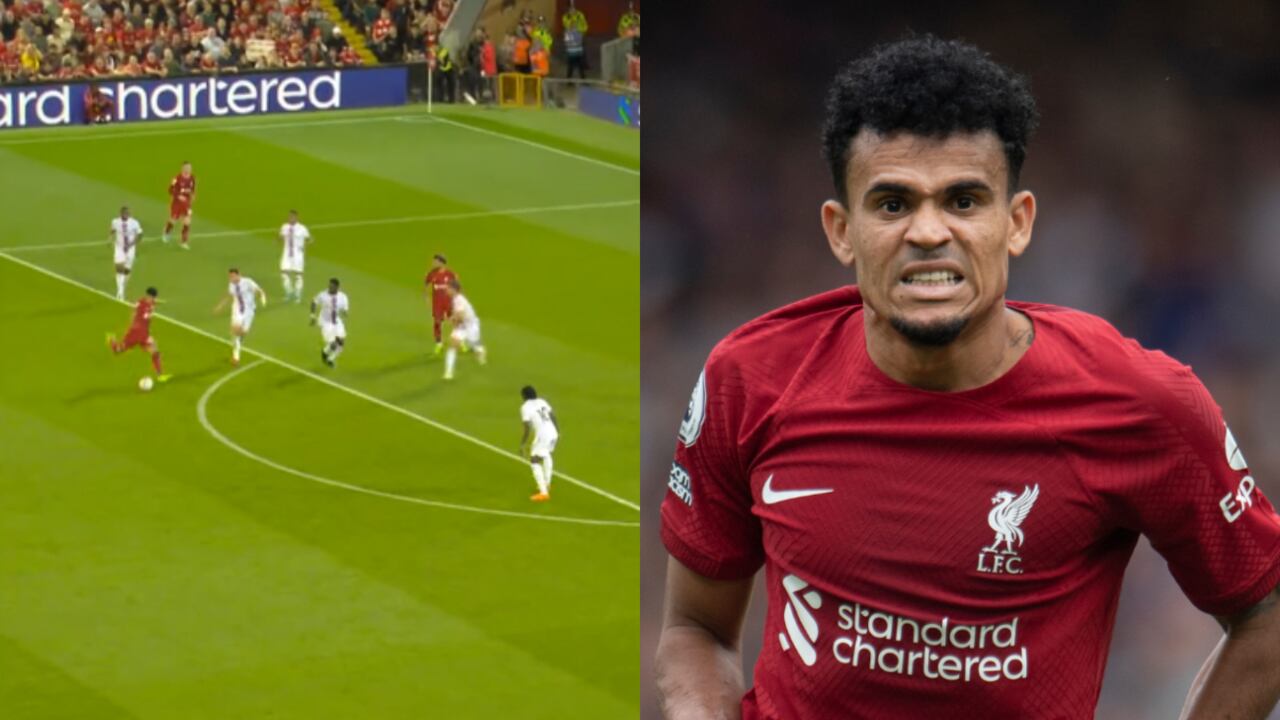 Gol Luis Díaz. Foto: Captura Twitter Liverpool FC (@LFC)//Getty Images