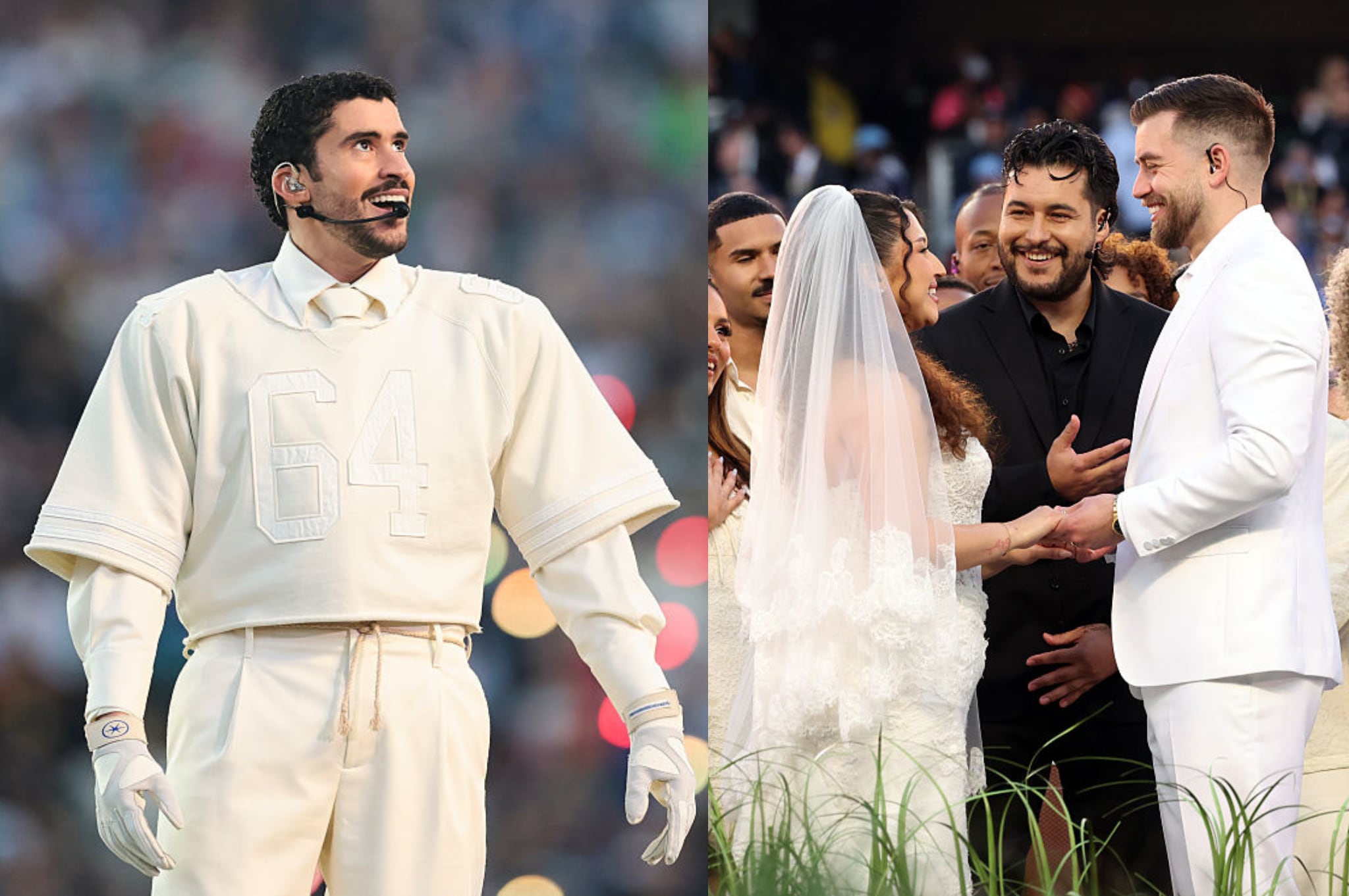 Boda en el show de Bad Bunny en el Super Bowl fue real