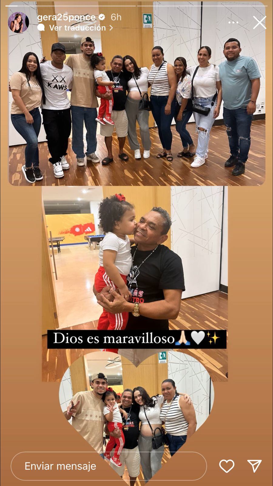 Geraldine Ponce esposa de Luis Díaz publica emotiva foto en redes sociales junto a su suegro, liberado por el ELN