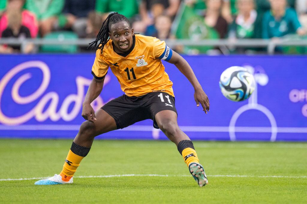 Barbra Banda jugadora de la Selección de Zambia.