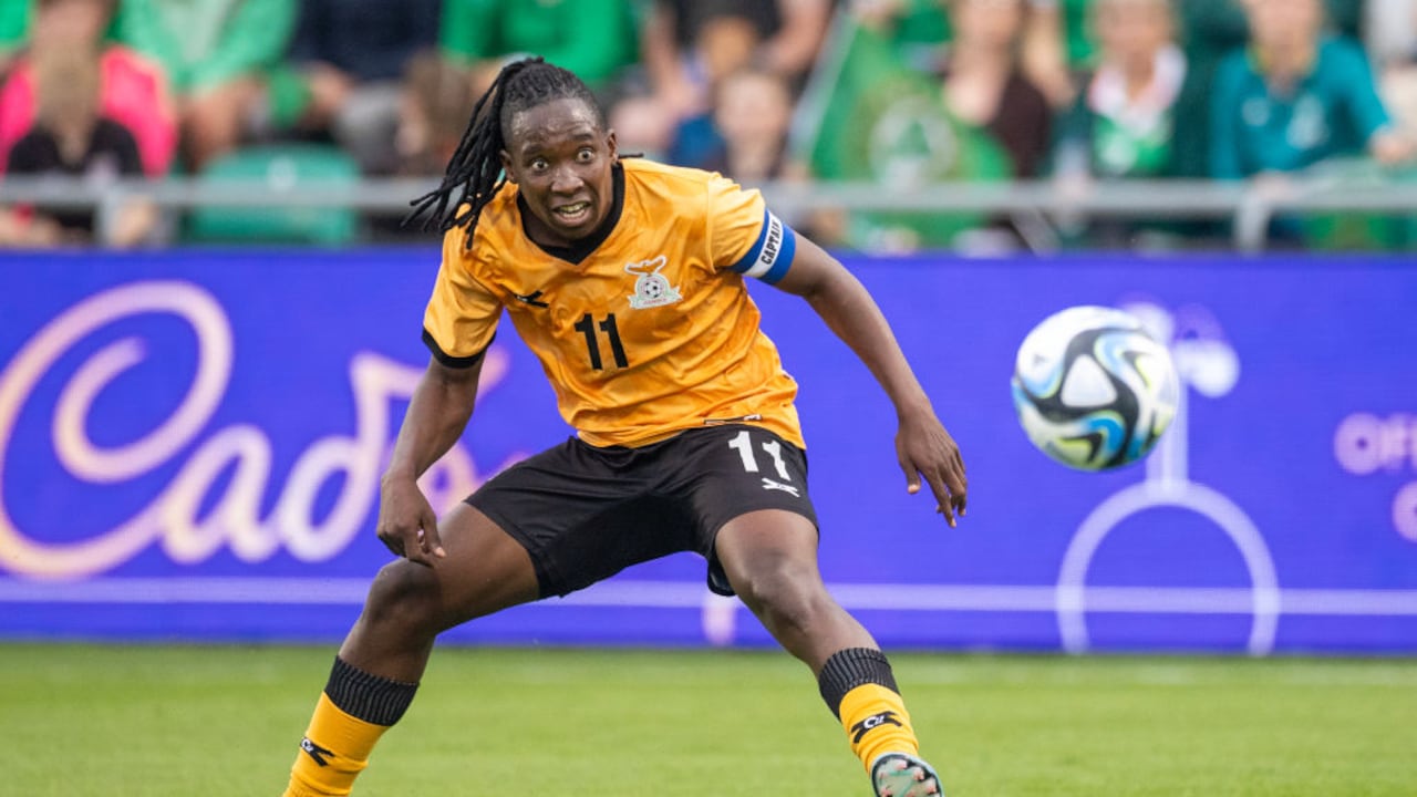 Barbra Banda jugadora de la Selección de Zambia.