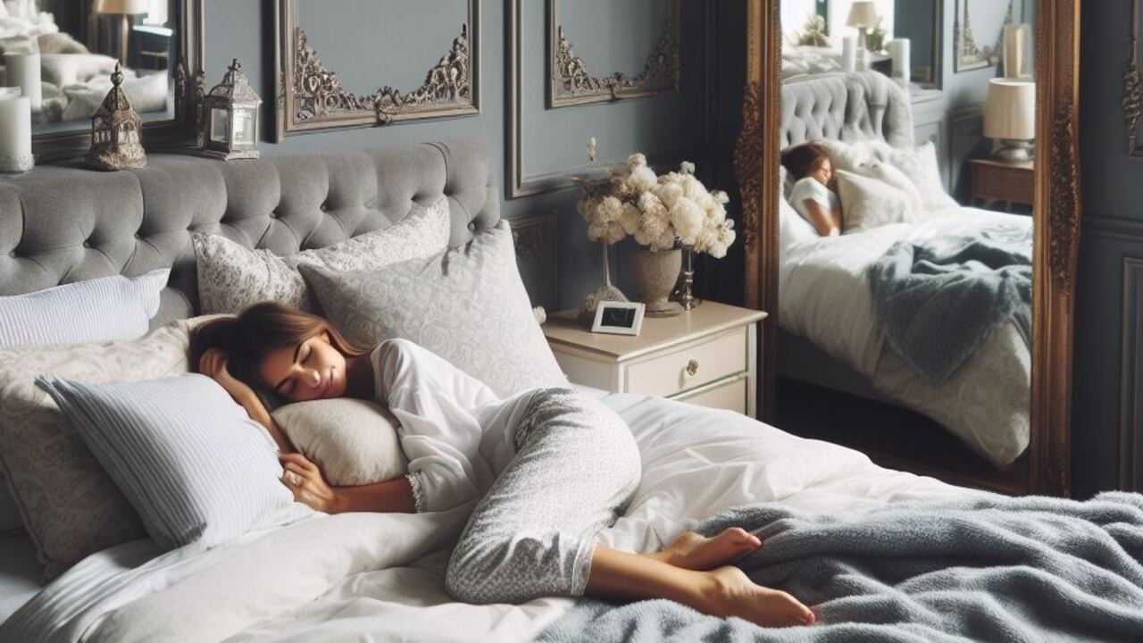 Según el Feng Shui, no es recomendable dormir frente a un espejo.