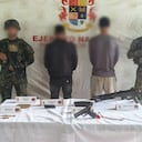 Sometimiento a la justicia de 2 presuntos integrantes de la Estructura 4, de las disidencias de las Farc, en el corregimiento de Puerto López.