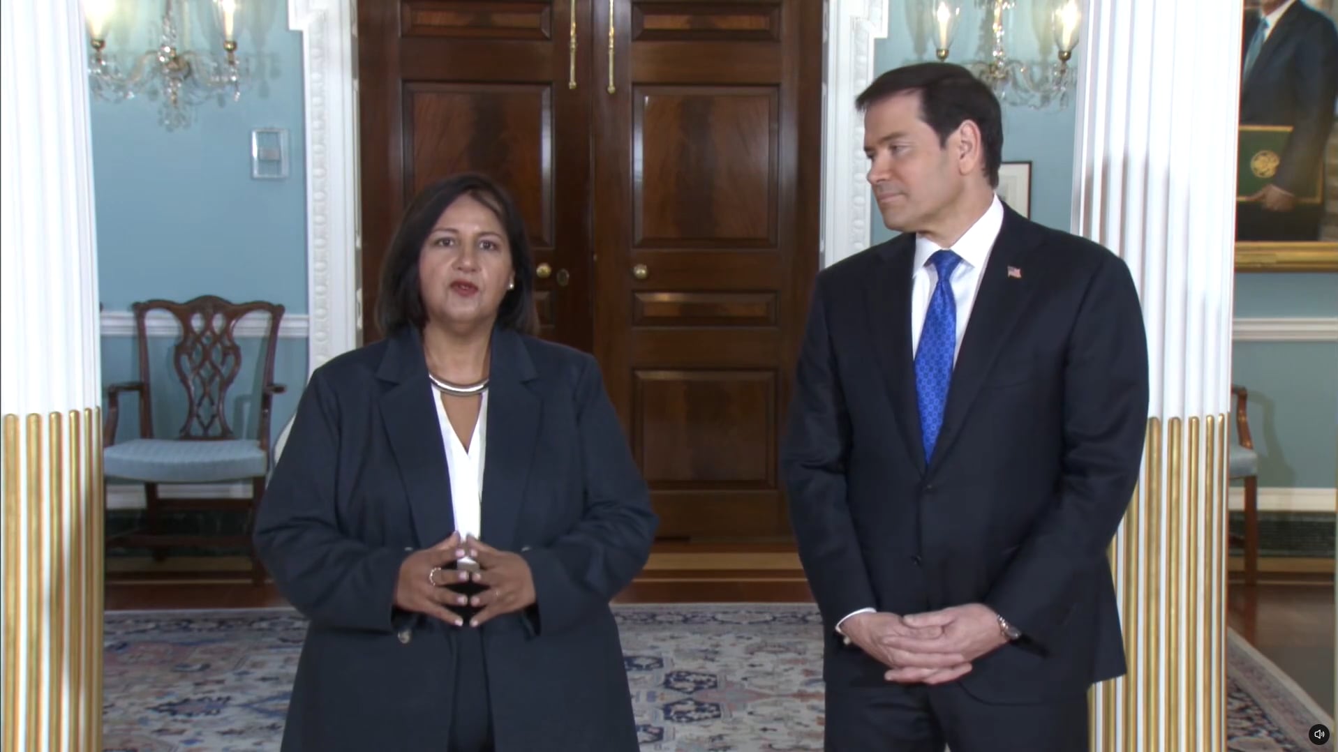 Marco Rubio se reúne con Dinorah Figuera, presidenta de la Asamblea Nacional de Venezuela de 2015