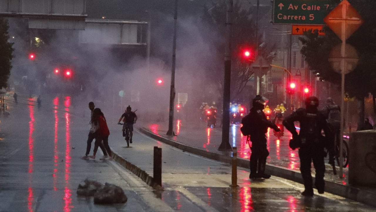 Paro nacional del 28 de abril, centro internacional de Bogotá.
Foto: Guillermo Torres